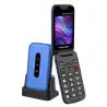 (NEXOFLIPMAX/BL) VOLFEN TELEFONO MOVIL NEXO FLIP TIPO CHONCHA CON BASE AZUL