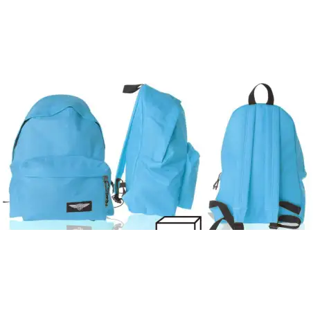 (MO006) MOCHILA ECO GRANDE CREMALLERA AZUL