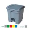 (26042) PAPELERA CON PEDAL 30 LITROS TAPA COLOR CUERPO GRIS