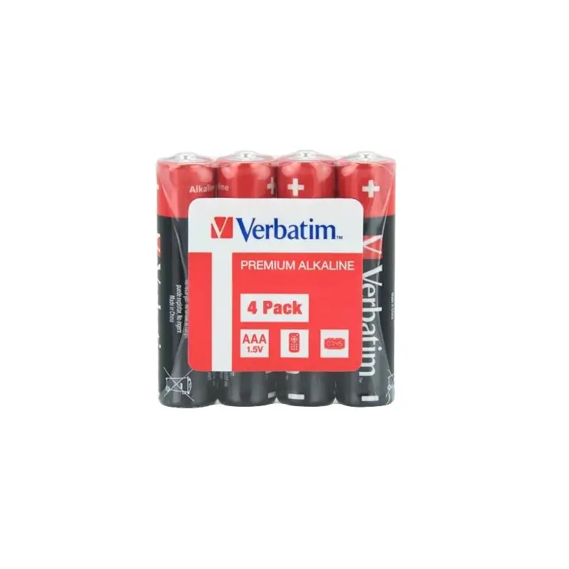 (49501) VERBATIM PILAS ALCALINAS AA - LR06 RETRACTILADAS - PACK 4 UDS