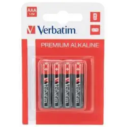 (49920) VERBATIM PILAS ALCALINAS AAA - LR03- PACK 4 UDS