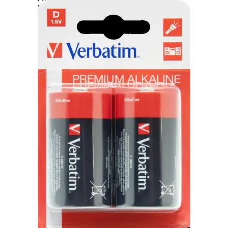 (49923) VERBATIM PILAS ALCALINAS D - LR20 - PACK 2 UDS
