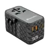 (32121) VERBATIM UTA-06 ADAPTADOR  UNIVERSAL DE VIAJE CON 2 PUERTO USB-C - 2 PUERTO USB-A