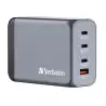 (32205) VERBATIM GNC-240 CARGADOR PARED GAN 240W USB-A 3.0 Y 3XUSB-C 3.0