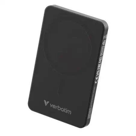 (32225) VERBATIM CARGADOR INALAMBRICO POWER BANK 5K MAH 1XUSB-C NEGRO