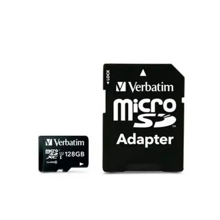 (44085) VERBATIM MICRO SDHC 128GB CLASE 10 C/ADAPTADOR