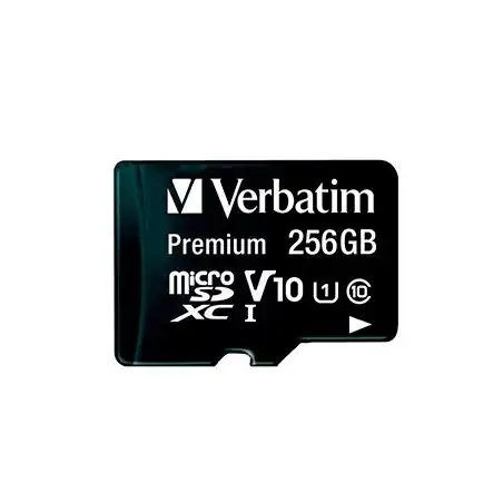 (44087) VERBATIM MICRO SDXC PREMIUM 256GB CLASE 10 C/ADAPTADOR