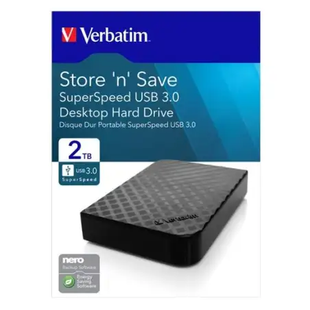 (47683) VERBATIM DISCO DURO EXTERNO STORE ´N´ SAVE 2TB HDD 3