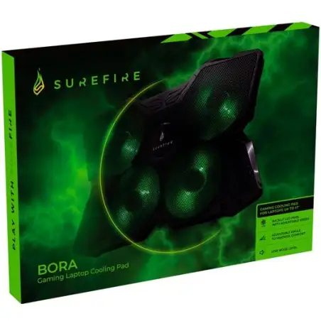 (48818) VERBATIM SOPORTE PARA PORTATIL SUREFIRE BORA GAMING LAPTOP COOLING PAD GREEN