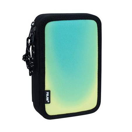 (081264SNK1GR) MILAN PLUMIER 2 PISOS C/CONTENIDO SUNSET NEGRO/VERDE