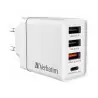 (49701) VERBATIM CARGADOR PARED GAN 30W 1XUSB-C PD/1XUSB-A 3.0/2XUSB-A