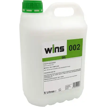 (H301G05009) VINFER GEL DE MANOS WINS 002 DERMO PH6 BLANCO -GARRAFA 5L-