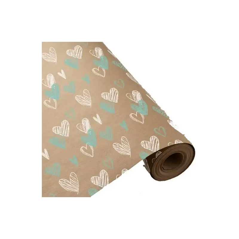 (3150294U) WONDER BOBINA PAPEL DE REGALO 62CM X 80M 4KG CORAZONES