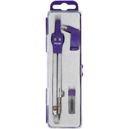 (11101B) MILAN COMPÁS UNIVERSAL CON PATA ARTICULADA + ADAPTADOR + 2 MINAS SERIE ACID AZUL