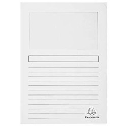 (50110E) EXACOMPTA SUBCARPETA A4 FOREVER CON VENTANA BLANCO 120GR -100U-