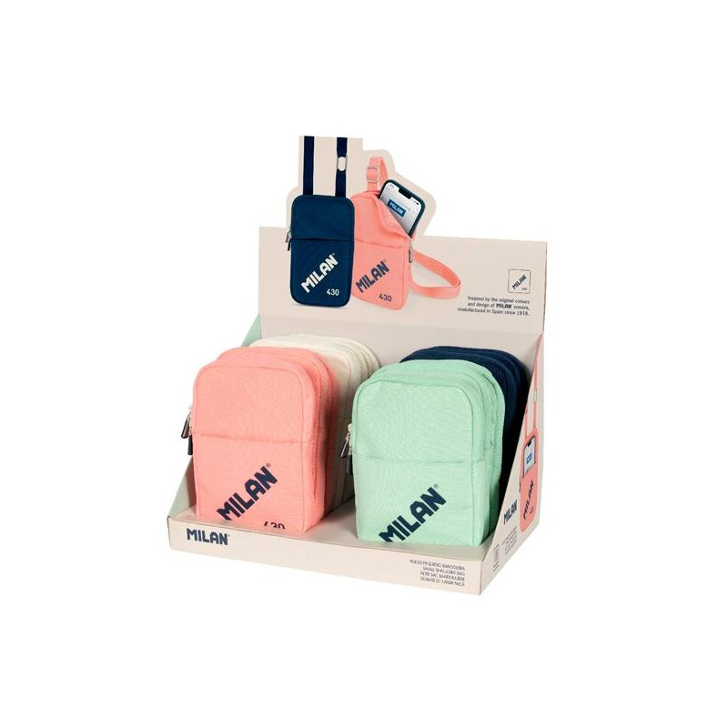 (62103SNCD12) MILAN BOLSO PEQUEÑO BANDOLERA SINCE 1918 EXPOSITOR 12 UD C/SURTIDOS