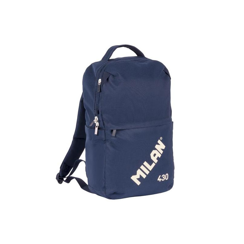 (624201SNCB) MILAN MOCHILA URBANA COMPACTA CON CIERRE DE SEGURIDAD 15L COLECCIÓN 430 SINCE 1918 AZUL