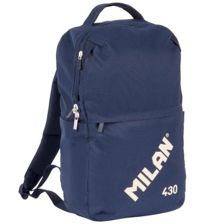 (624201SNCB) MILAN MOCHILA URBANA COMPACTA CON CIERRE DE SEGURIDAD 15L COLECCIÓN 430 SINCE 1918 AZUL