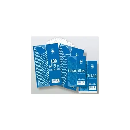(1022/100-A4-G) ZORRILLA PAPEL 100H TAURO A4 80GR LISO BLANCO EXTRA