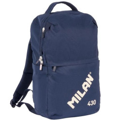 (624201SNCB) MILAN MOCHILA URBANA COMPACTA CON CIERRE DE SEGURIDAD 15L COLECCIÓN 430 SINCE 1918 AZUL