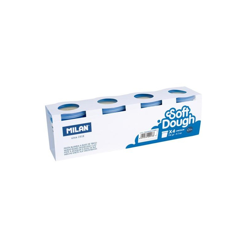 (9135111004) MILAN PASTA BLANDA SOFT DOUGH BOTE 116GR BLANCO CAJA 4 UD