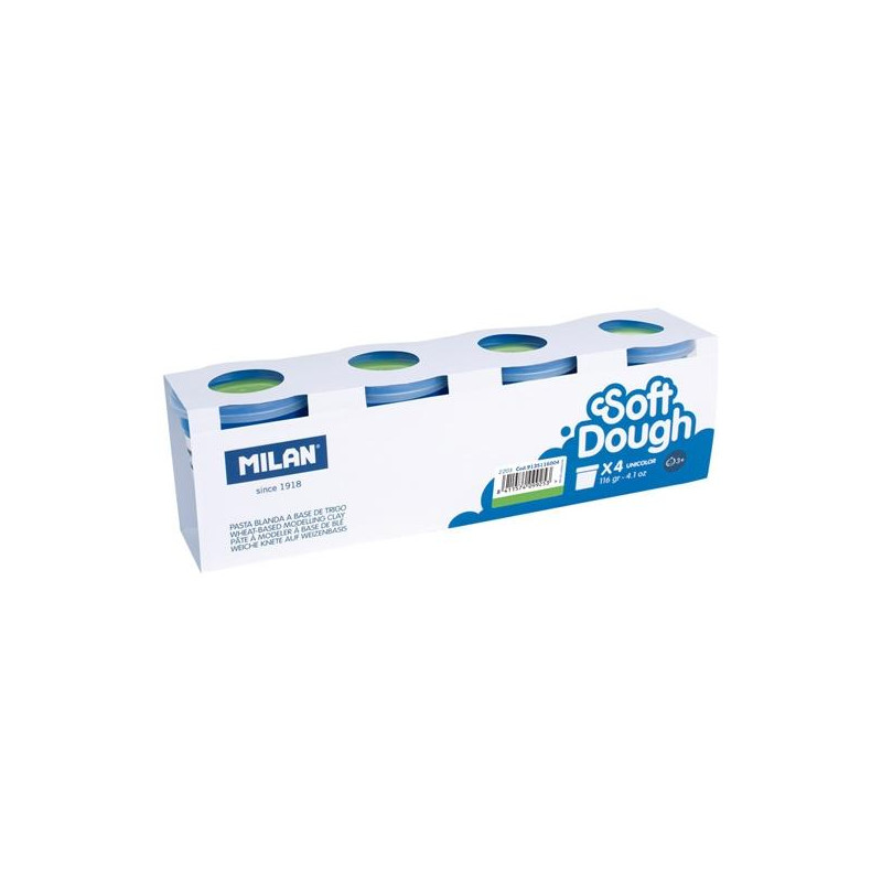 (9135116004) MILAN PASTA BLANDA SOFT DOUGH BOTE 116GR VERDE CAJA 4 UD