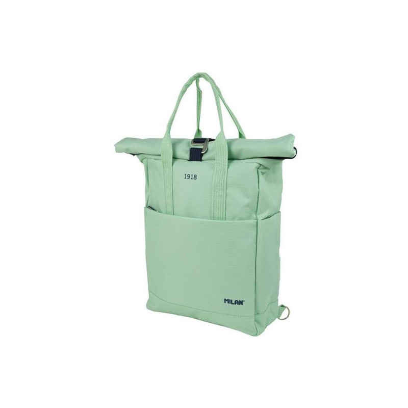 (624302SNCGR) MILAN MOCHILA URBANA C/CIERRE SUPERIOR ENRROLLABLE 10L SERIE 1918 VERDE
