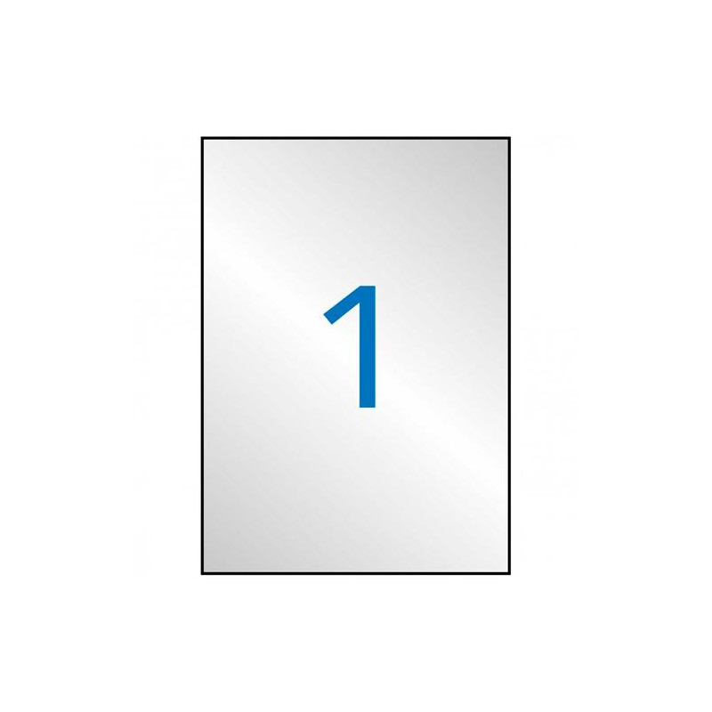 (10071) APLI ETIQUETAS ADHESIVAS METALIZADAS 210X297MM LÁSER C/RECTOS 1 X 20H PLATA