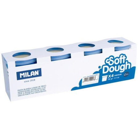 (9135111004) MILAN PASTA BLANDA SOFT DOUGH BOTE 116GR BLANCO CAJA 4 UD
