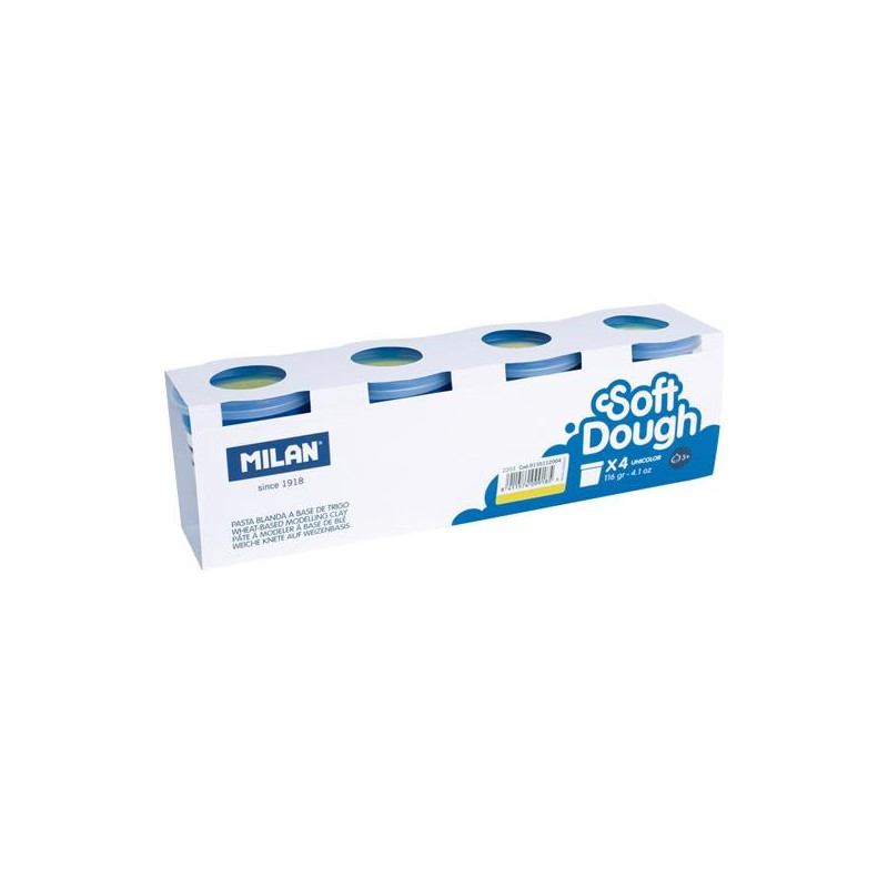 (9135112004) MILAN PASTA BLANDA SOFT DOUGH BOTE 116GR AMARILLO CAJA 4 UD