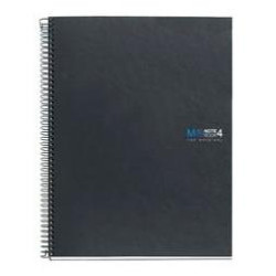 (MR2120) MIQUELRIUS CUADERNO ESPIRAL 160H A5+ 70GR 5X5MM 2 TALADROS MICROPERFORADO 4 BANDAS COLOR T/EXTRADURAS GRAFITO
