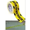 (41574) CINTA DE SEÑALIZACIÓN ADHESIVA 72MM X 25METROS AMARILLO/NEGRO "MANTENGA LA DISTANCIA"