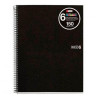 (MR2824) MIQUELRIUS CUADERNO ESPIRAL 150H A4 5X5MM 70GR 4 TALADROS MICROPERFORADO 6 BANDAS COLOR TAPA PP NEGRO