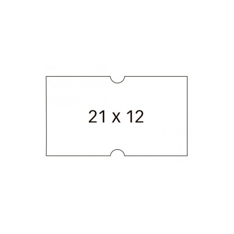 (100910) APLI ETIQUETAS PARA ETIQUETADORA DE PRECIOS 21X12MM C/RECTOS 6 ROLLOS DE 1000 BLANCO