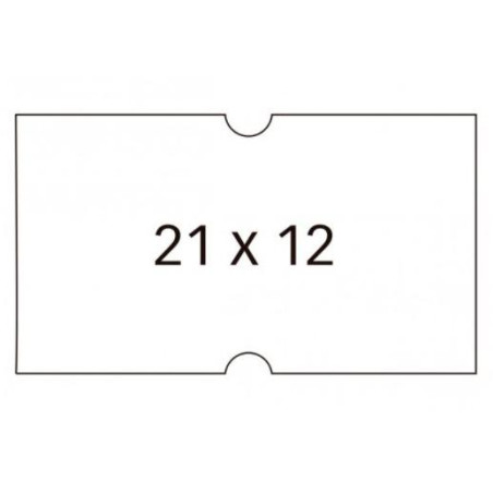 (100910) APLI ETIQUETAS PARA ETIQUETADORA DE PRECIOS 21X12MM C/RECTOS 6 ROLLOS DE 1000 BLANCO