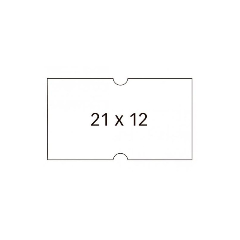 (100911) APLI ETIQUETAS REMOVIBLES PARA ETIQUETADORA DE PRECIOS 21X12MM C/RECTOS 6 ROLLOS DE 1000 BLANCO