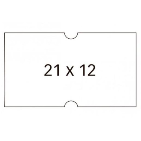 (100911) APLI ETIQUETAS REMOVIBLES PARA ETIQUETADORA DE PRECIOS 21X12MM C/RECTOS 6 ROLLOS DE 1000 BLANCO