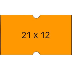 (100912) APLI ETIQUETAS PARA ETIQUETADORA DE PRECIOS  21X12MM C/RECTOS 6 ROLLOS DE 1000 NARANJA
