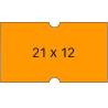 (100912) APLI ETIQUETAS PARA ETIQUETADORA DE PRECIOS  21X12MM C/RECTOS 6 ROLLOS DE 1000 NARANJA