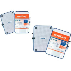 (RWB226WB-A4) MOLIN PIZARRA BLANCA MAGNÉTICA DOBLE CARA BLANCA/CUADRICULADA A4 (21X30CM) + ROTULADOR