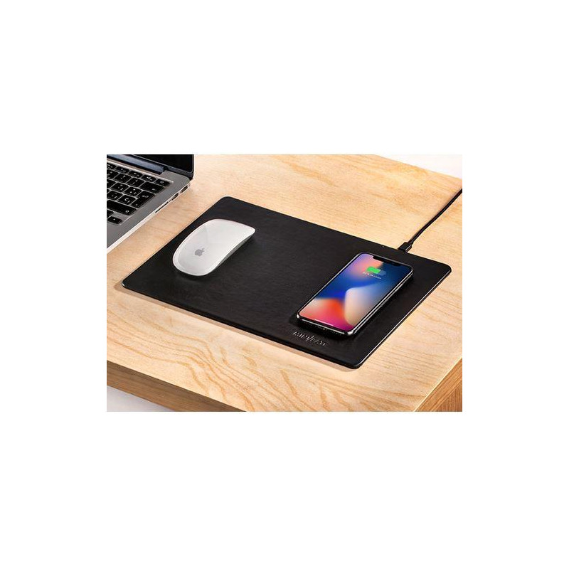 (MB-PAD) MINIBATT ALFOMBRILLA PARA RATÓN COLOR NEGRO CON CARGA INALÁMBRICA QI