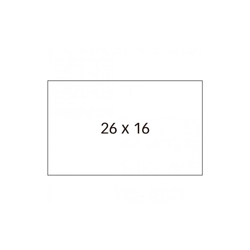 (100917) APLI ETIQUETAS PARA ETIQUETADORA DE PRECIOS 26X16MM C/RECTOS 6 ROLLOS DE 1000 BLANCO