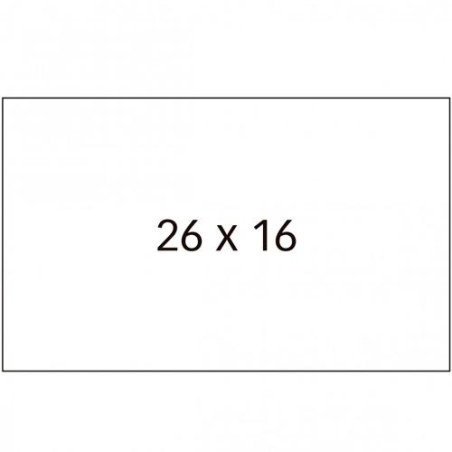 (100917) APLI ETIQUETAS PARA ETIQUETADORA DE PRECIOS 26X16MM C/RECTOS 6 ROLLOS DE 1000 BLANCO