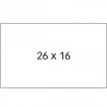 (100917) APLI ETIQUETAS PARA ETIQUETADORA DE PRECIOS 26X16MM C/RECTOS 6 ROLLOS DE 1000 BLANCO