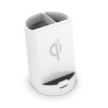 (MB-PWCUP) MNIBATT CARGADOR INALÁMBRICO QI DE SOBREMESA COLOR BLANCO - DISEÑO DE LAPICERO - DOS BOBINAS DE INDUCCIÓN DE 10W