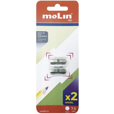 (AMS960-02) MOLIN AFILALÁPICES 1 AGUJERO METAL BLISTER 2U