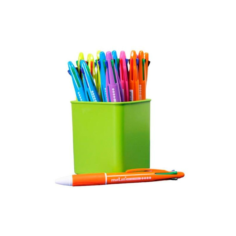 (BMC120-25) MOLIN BOLÍGRAFO 4 COLORES EN 1 C/SURTIDOS BOTE EXPOSITOR 25 UD