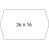 (100922) APLI ETIQUETAS PARA ETIQUETADORA DE PRECIOS 26X16MM C/SINUSOIDAL 6 ROLLOS DE 1000 BLANCO