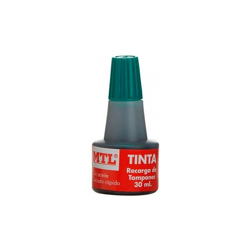 (79538) MTL TINTA DE SELLAR PARA RECARGA DE TAMPONES 30ML VERDE