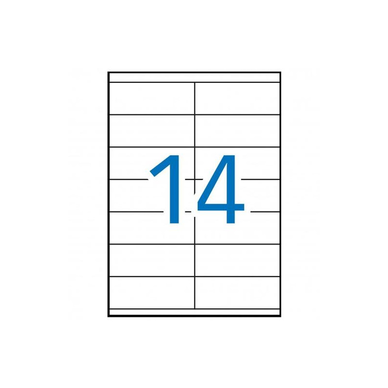 (04709) MULTI-3 ETIQUETAS ADHESIVAS 105X40MM INKJET/LÁSER C/RECTOS 14 X 100H BLANCO